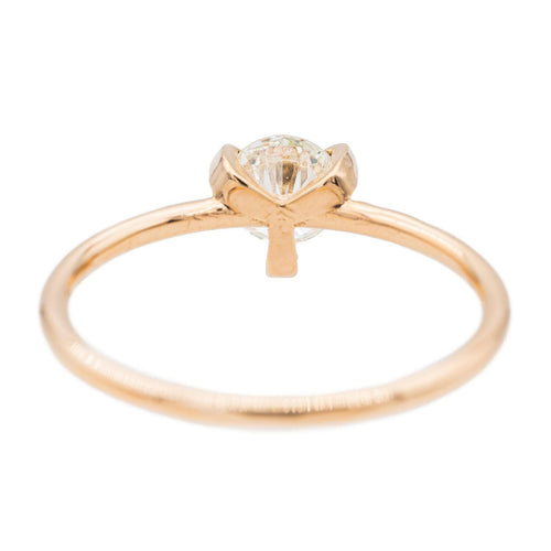 Bague 52 Ginette NY Bague Solitaire Be Mine Maria Large Engagement Ring Or rose Diamant 58 Facettes 2678594CN