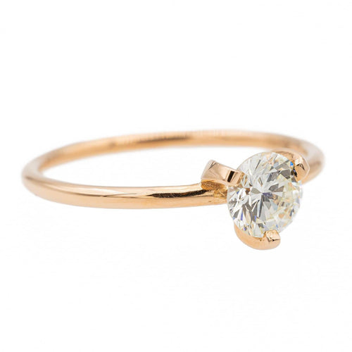 Bague 52 Ginette NY Bague Solitaire Be Mine Maria Large Engagement Ring Or rose Diamant 58 Facettes 2678594CN