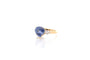 Bague 51 Bague saphir de Ceylan 6,92 ct et diamants en or jaune 18k 58 Facettes 26791-26644