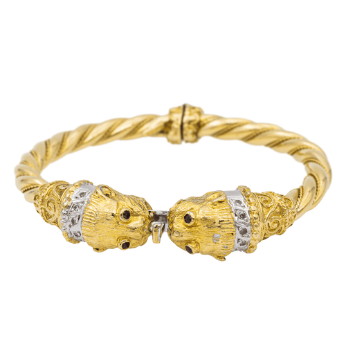 Bracelet Bracelet Or jaune, Or blanc Diamant, Rubis 58 Facettes 2679405CN