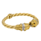 Bracelet Bracelet jonc - Or jaune et blanc 18 carats, diamants et rubis 58 Facettes 2679405CN