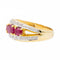 Bague 53 Bague Bandeau Or jaune, Or blanc Rubis, Diamant 58 Facettes 2682321CD