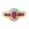 Bague 57 Bague Or jaune, Or blanc Rubis, Diamant 58 Facettes 2682322CD