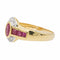 Bague 57 Bague Or jaune, Or blanc Rubis, Diamant 58 Facettes 2682322CD