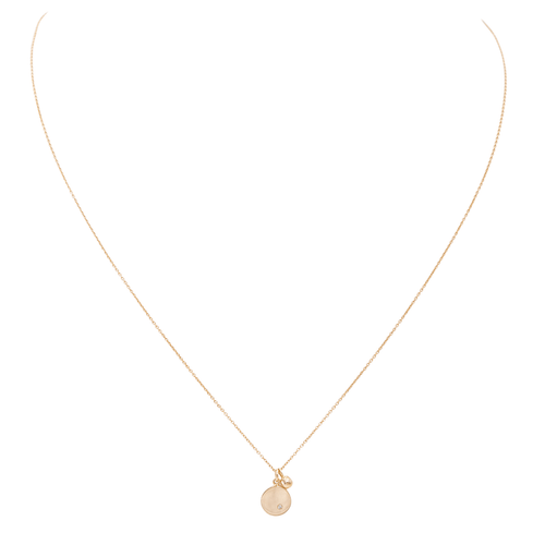 Collier Ginette NY - Collier pendentif Mini Ever Disc en or rose et diamant 58 Facettes 2682447CN