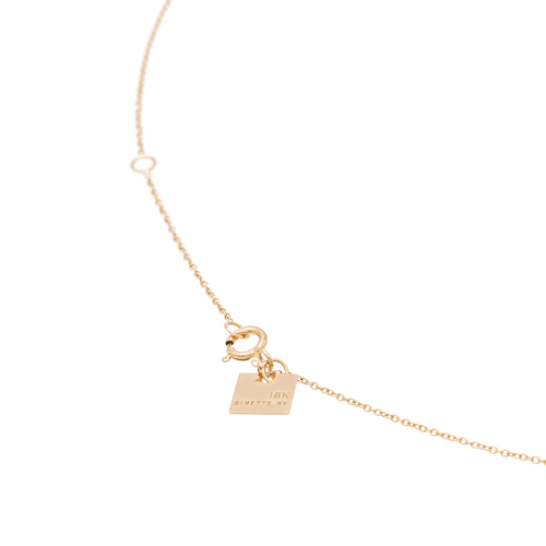 Collier Ginette NY Collier Pendentif Mini Ever Disc & Diam on Chain Or rose Diamant 58 Facettes 2682447CN