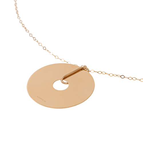 Collier Ginette NY - Collier pendentif Jumbo Donut en or rose 18 carats 58 Facettes 2682452CN