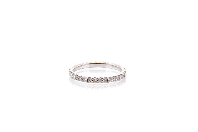 Bague 54 Alliance en or 18 carats sertie de diamants 58 Facettes 26848