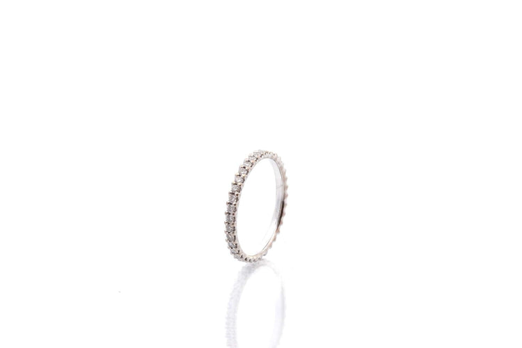 Bague 54 Alliance en or 18 carats sertie de diamants 58 Facettes 26848