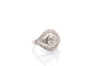 Bague 54 Bague en platine avec diamant 1,41 ct et entourage de diamants 58 Facettes 26866-27081