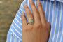 Bague 54 Bague en platine avec diamant 1,41 ct et entourage de diamants 58 Facettes 26866-27081