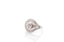Bague 54 Bague en platine avec diamant 1,41 ct et entourage de diamants 58 Facettes 26866-27081