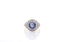 Bague 53 Bague saphir de Ceylan 5,65 ct et diamants en or 18k et platine 58 Facettes 26870-26640