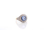 Bague 53 Bague saphir de Ceylan 5,65 ct et diamants en or 18k et platine 58 Facettes 26870-26640