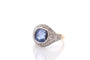 Bague 53 Bague saphir de Ceylan 5,65 ct et diamants en or 18k et platine 58 Facettes 26870-26640