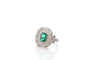 Bague 53 Bague en platine avec émeraude 1,70 ct et diamants 58 Facettes 26871-26634