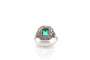 Bague 53 Bague en platine avec émeraude 1,70 ct et diamants 58 Facettes 26871-26634
