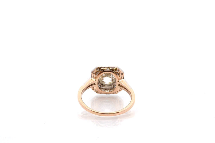 Bague 54.5 Bague Art déco en platine et or 18k avec diamants 58 Facettes 26873-27008