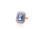Bague 54.5 Bague saphir de Ceylan 6,45 ct et diamants en platine et or 18k 58 Facettes 26874-26656
