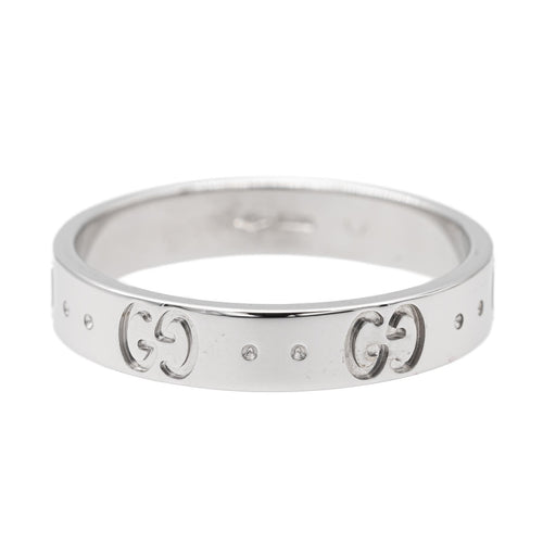 Bague 56 Gucci Bague Fine Icon Or blanc 58 Facettes 2688018CN