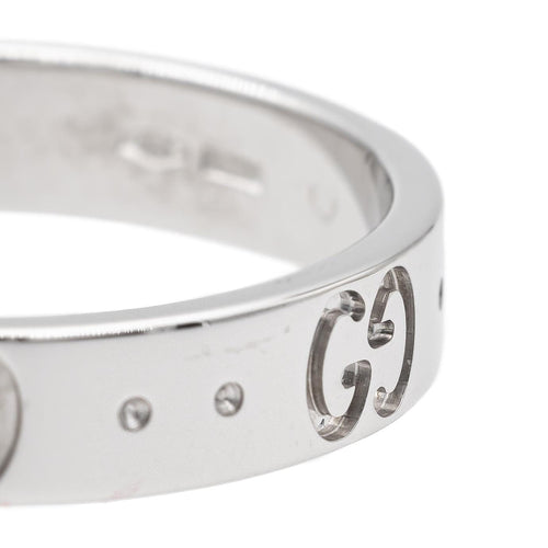Bague 56 Gucci Bague Fine Icon Or blanc 58 Facettes 2688018CN