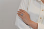 Bague 51 Bague saphir 2,51 ct et diamants en or blanc 18k 58 Facettes 27173-26694