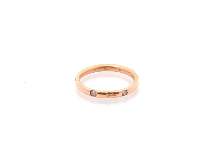 Bague 53 Pomellato Luciole - Alliance en or rose 18 carats et diamants 58 Facettes 26913dv