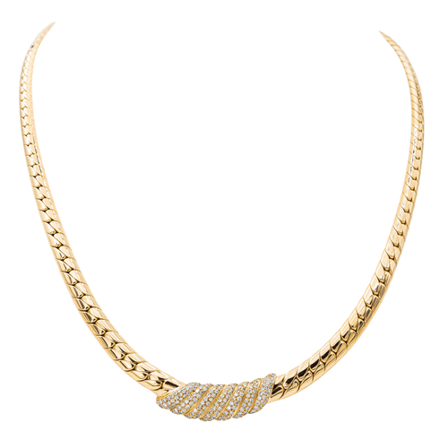 Collier Collier Maille anglaise Or jaune Diamant 58 Facettes 2695948CN