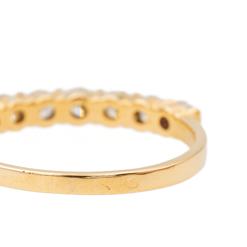 Bague 55 Bague demi-alliance en or jaune 18 carats et diamants 58 Facettes 2697387CN