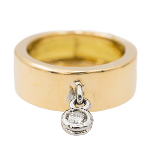 Bague 47.5 Bague Or jaune, Or blanc Diamant 58 Facettes 2697404CN