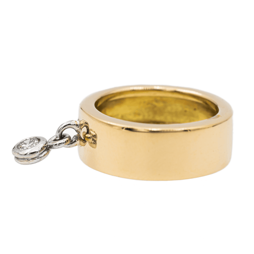 Bague 47.5 Bague Or jaune, Or blanc Diamant 58 Facettes 2697404CN