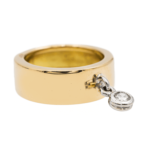 Bague 47.5 Bague Or jaune, Or blanc Diamant 58 Facettes 2697404CN