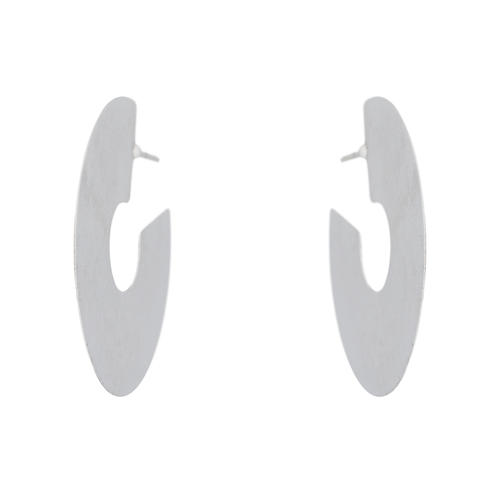 Boucles d'oreilles Boucles d’oreilles créoles en or blanc 18 carats 58 Facettes 2699668CN