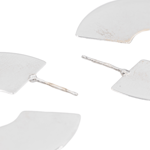 Boucles d'oreilles Boucles d’oreilles créoles en or blanc 18 carats 58 Facettes 2699668CN