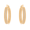 Boucles d'oreilles Van Cleef & Arpels Perlée - Boucles d’oreilles créoles en or jaune et diamants 58 Facettes 2699805CN