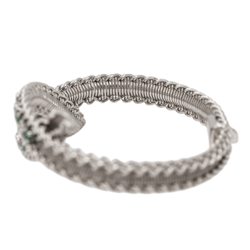 Bracelet Bracelet Or blanc Diamant, Emeraude 58 Facettes 2699806CN