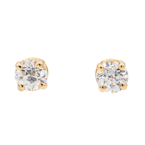 Boucles d'oreilles Boucles d’oreilles puces en or jaune 18 carats et diamants 58 Facettes 2700158CN