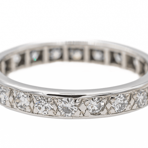 Bague 51 Alliance - Bague en or blanc 18 carats et diamants 58 Facettes 2700178CN