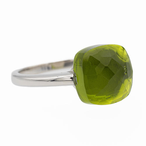 Bague 53.5 Bague en or blanc 18 carats sertie d’un péridot 58 Facettes 2700727CD