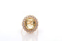 Bague 53 Bague en or jaune 18k avec orthose et diamants 58 Facettes 27033