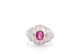 Bague 55 Bague vintage en or 18k avec rubis et diamants taille ancienne 58 Facettes 27048