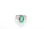 Bague 52 Bague en platine avec émeraude de Colombie 1,88 ct et diamants 58 Facettes 27080-27032b