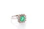 Bague 52 Bague vintage émeraude 0,75 ct et 12 diamants en or 18k 58 Facettes 27102