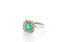Bague 52 Bague vintage émeraude 0,75 ct et 12 diamants en or 18k 58 Facettes 27102