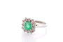 Bague 52 Bague vintage émeraude 0,75 ct et 12 diamants en or 18k 58 Facettes 27102