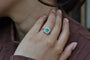 Bague 52 Bague vintage émeraude 0,75 ct et 12 diamants en or 18k 58 Facettes 27102