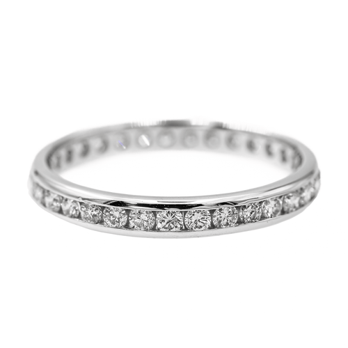 Bague 61 Alliance - Bague en or blanc 18 carats et diamants 58 Facettes 2711805CN