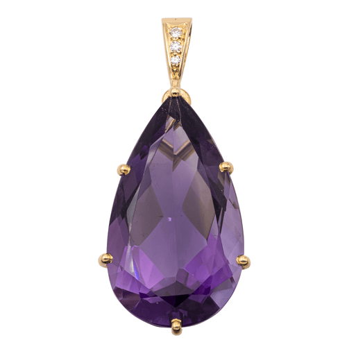 Pendentif Pendentif Or jaune Améthyste, Diamant 58 Facettes 2711913CN