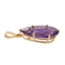 Pendentif Pendentif poire en or jaune 18 carats avec améthyste et diamants 58 Facettes 2711913CN