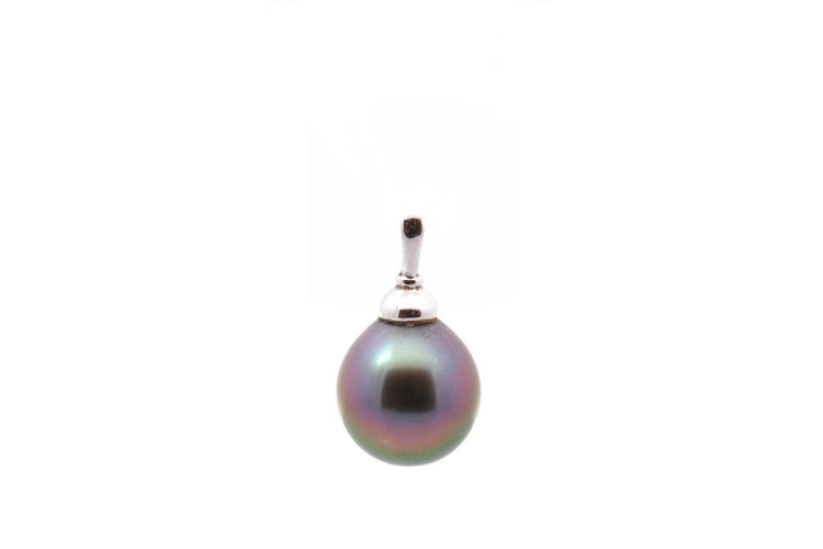 Pendentif Pendentif en or 18k avec perle de culture de Tahiti 12,62 mm 58 Facettes 27123